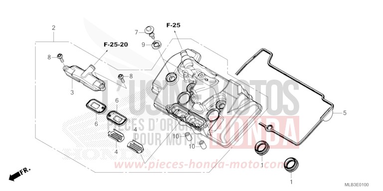 COUVERCLE DE CULASSE de Hornet 750 WOLF SILVER METALLIC (NHD19) de 2026
